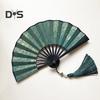 Мини складной веер с кисточками, легкий ручной веер в китайском стиле из бумаги, портативный летний охлаждающий вентилятор, украшение для костюма на вечеринку, аксессуары