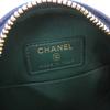 Б/у ОРИГИНАЛ CHANEL Сумка на плечо с цепочкой, логотип CC, стеганая, круглая, синий хлопок