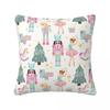 Nutcracker Ballet Christmas Cartoon Square Pillowcase Cushion Cover Pillow Case Throw Pillow Cover for Home Sofa Living Room