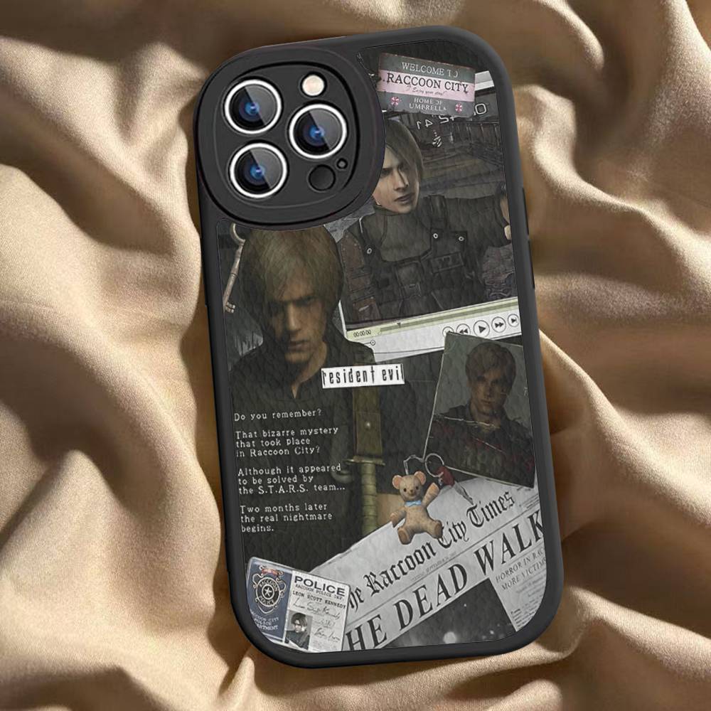 Игровой чехол для телефона R-Resident E-Evil для IPhone 16 15 14 13 12 11 Pro Max Plus, кожаный мягкий чехол