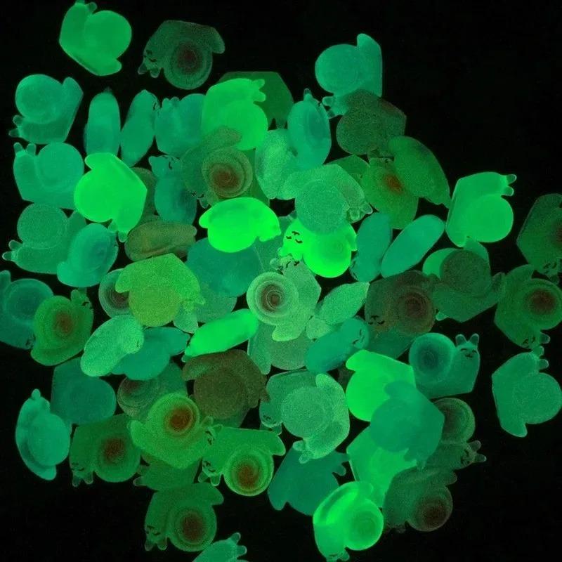 Светящиеся в темноте миниатюрные фигурки крошечных улиток, улитка, аксессуары для DIY украшения, для дома, микро-фея, садовый ландшафтный декор