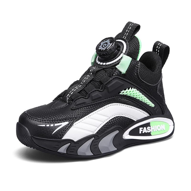 Детские баскетбольные кроссовки - Легкие, Средний/Большой размер, Кожа весна 2025, для мальчиков и девочек.