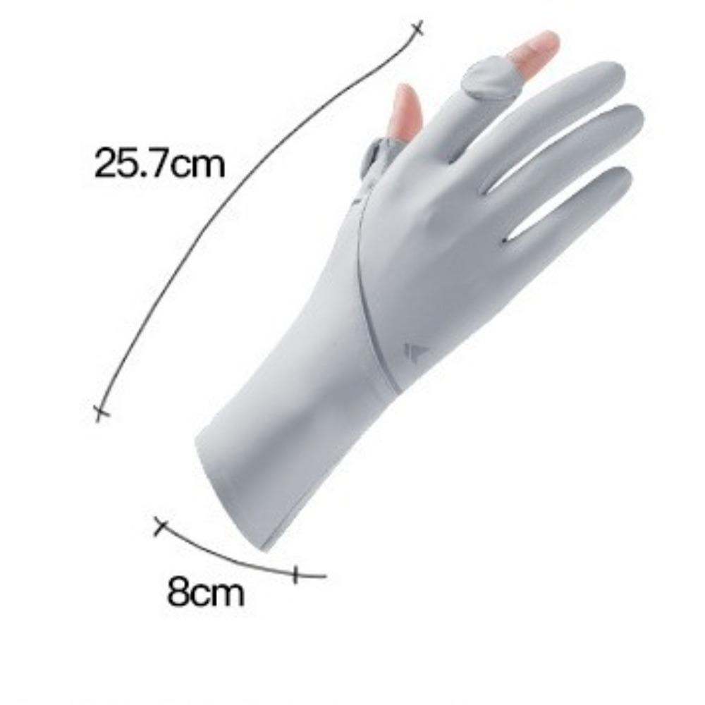 Anti-UV Sunscreen Gloves Touch Screen Driving Mittens New Ice Silk Gloves Women Men