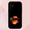 Аниме Милый Чехол-Кальцифер для Телефона Samsung S24,S21,S22,S23,S30,Ultra,S20,Plus,Fe,Lite,Note,10,9,5G Черный Мягкий Чехол
