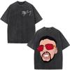 Стирка Винтажная Футболка с Мерчем Bad Bunny Тур DTMF Деби Тирар Мас Фотографий Футболка Мужская Женская Мода Хип-Хоп Оверсайз Футболки Топы