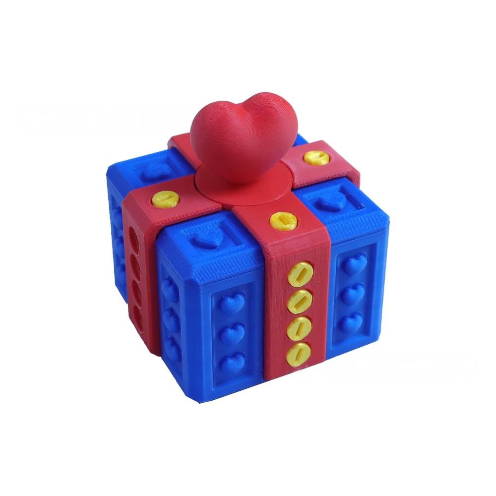 Creative 3D Printed Annoying Screw Gift Box Plastic Funny Heart Design Box Decorative Novelty Gift Storage Box Christmas Gift