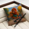 For Lively Cute Cartoon Funny Gym Chick Chicken Throw Pillow Case Sham 45X45Cm 40X40Cm Square Car Pillowcase Pad Cushion Cover