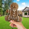 Прочный Рождественский Садовый Колышек, Колышек Пряничный Человечек, Акриловая Милая Декоративная Табличка для Двора, 2D Плоское Украшение для Газона, Патио, Праздничный Декор