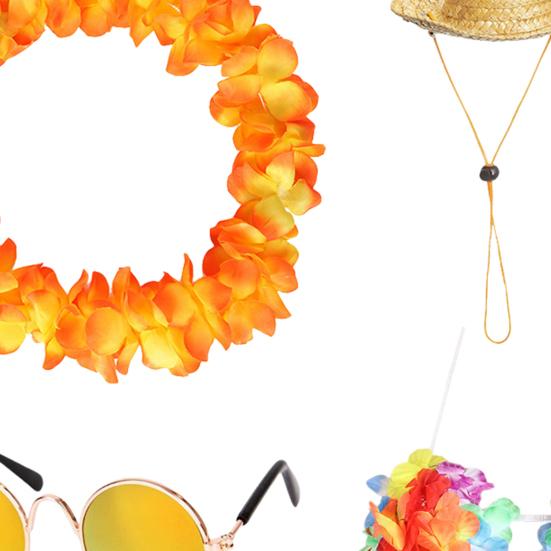 Летние наряды для крыльца гуся, гавайская соломенная шляпа леи, солнцезащитные очки, праздничный костюм для отпуска, пластиковая статуэтка гуся 23"/17", украшение для лужайки и патио