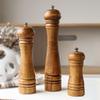 5/8/10 Inch Wooden Pepper Grinder Salt and Pepper Mill Spice Grain Grinder With Adjustable Ceramic Grinding Core Manual Grinder