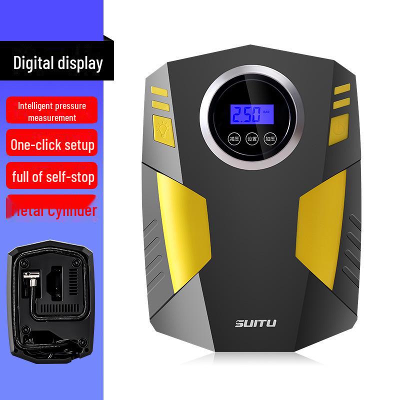 12 В портативный автомобильный насос для накачки шин с подсветкой