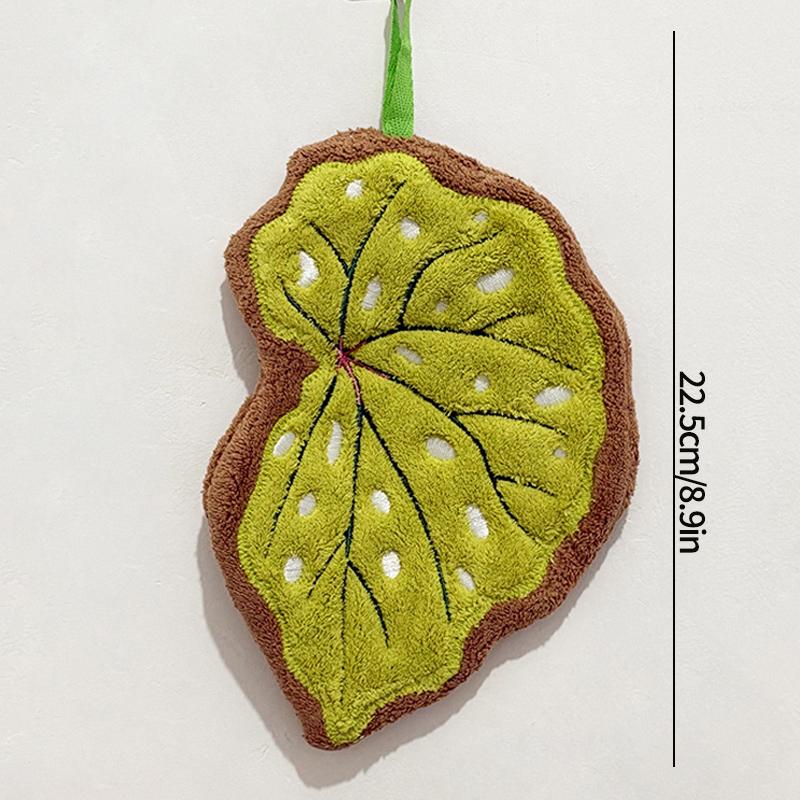 Полотенце для рук с рисунком Лист Аксессуары для ванной Впитывающее кухонное полотенце Мягкое полотенце Полотенца для подвешивания Носовые платки Полотенца для рук для дома
