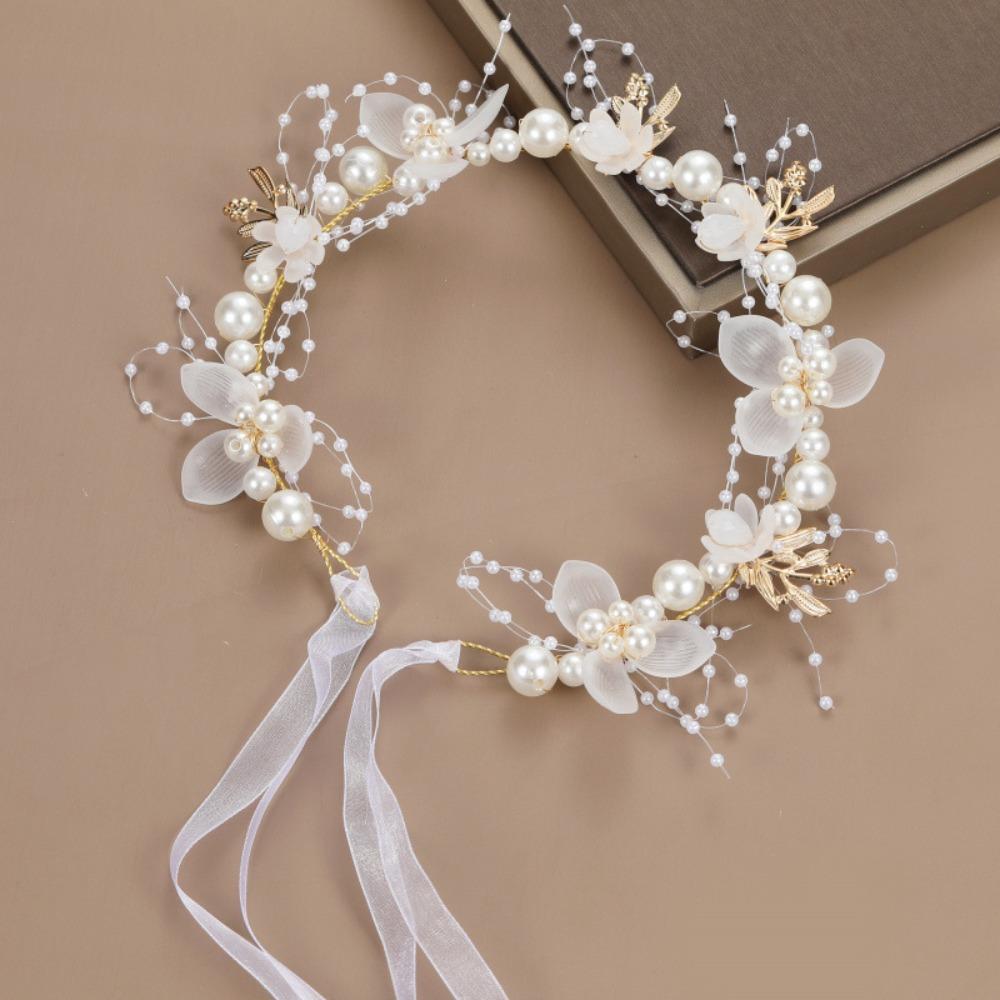 Imitated Pearl Kids Flower Crown Bohemian Head Hoop Cute Head Wreath  Girls Adult Hair accessories