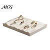 Ring Display Tray Jewelry Tray, Multi-Slot Storage Box, 3D Printed One-Piece Molding Photo Prop Wave Texture Design for Home Scenes Organizer