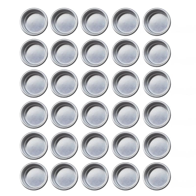 30Pieces Candle Making Kits Aluminum Tins Jars Cups for DIY Scented Candle and Crafts Tealight Round Containers Mold