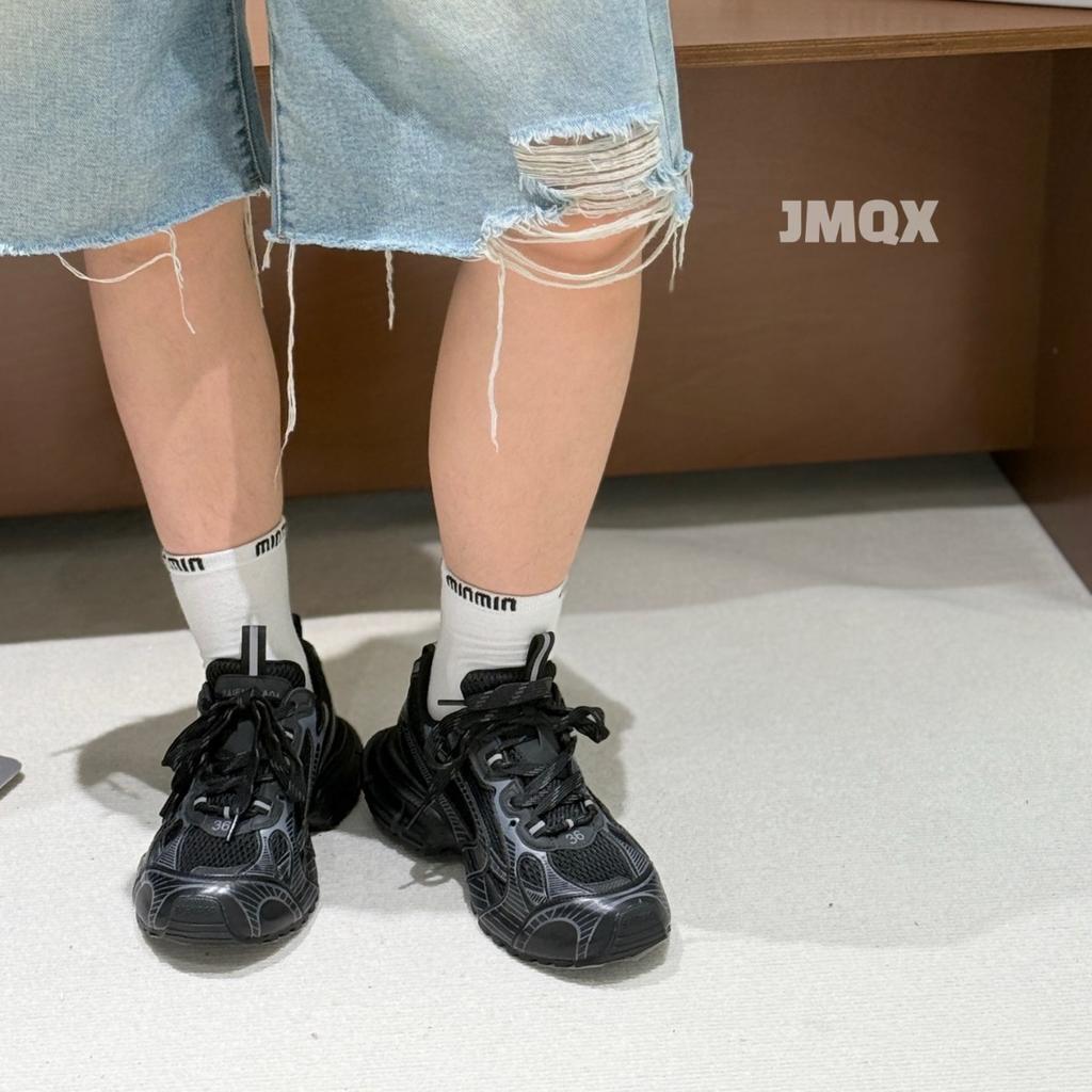 2025 Модный жареный уличный стиль~ Кожаные ретро старые кроссовки на платформе, женские легкие дышащие сетчатые спортивные и повседневные туфли