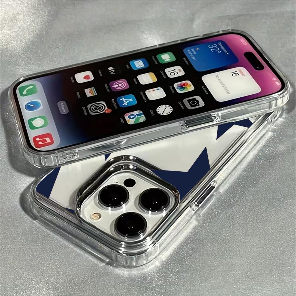 Чехол для телефона с узором из синих звезд, подходит для iPhone 17 16 15 14 13 12 11 Pro/Max/Plus, противоударная задняя крышка
