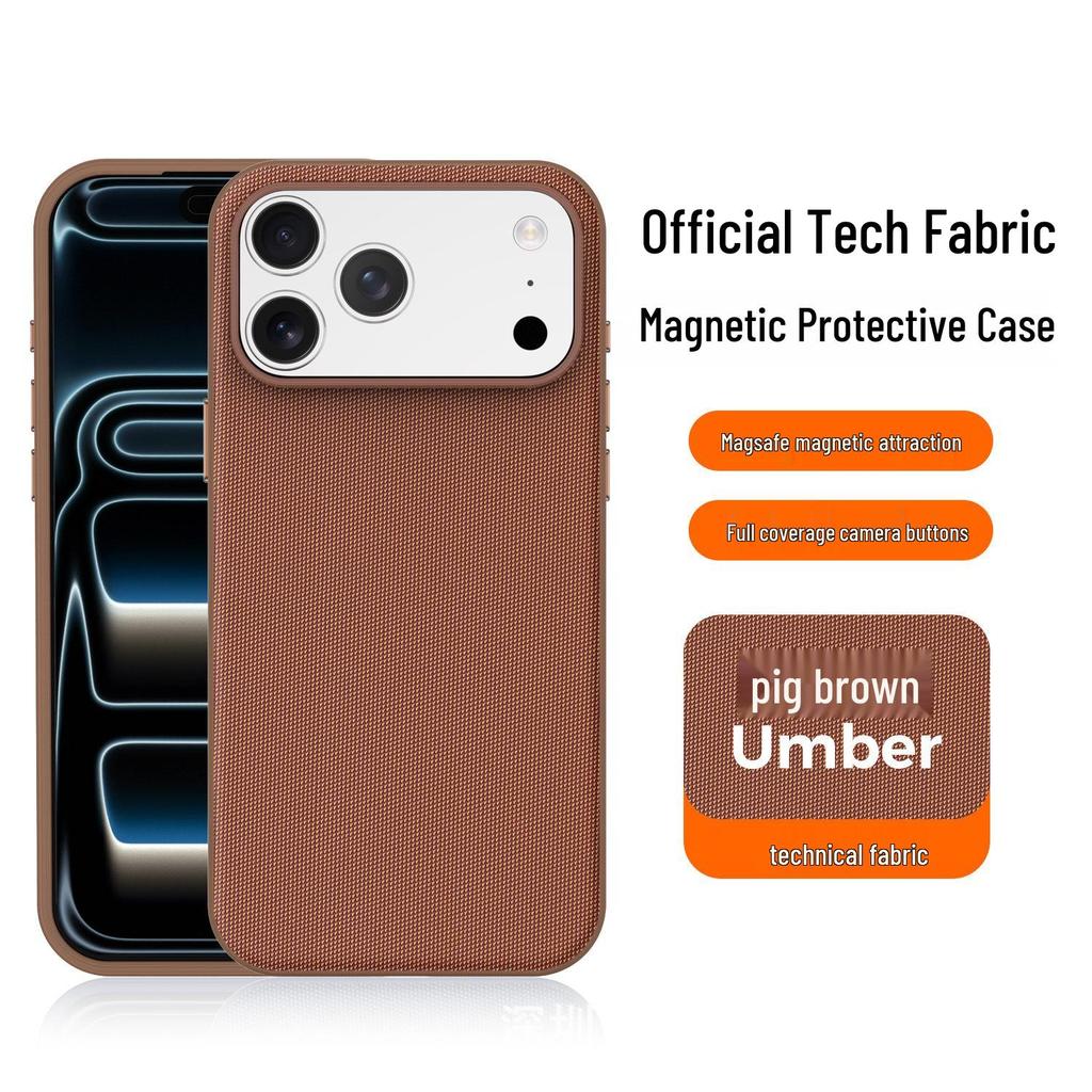 iPhone 17 Pro Max Magnetic Tech Fabric Case with AI Camera Button for Apple 16/15