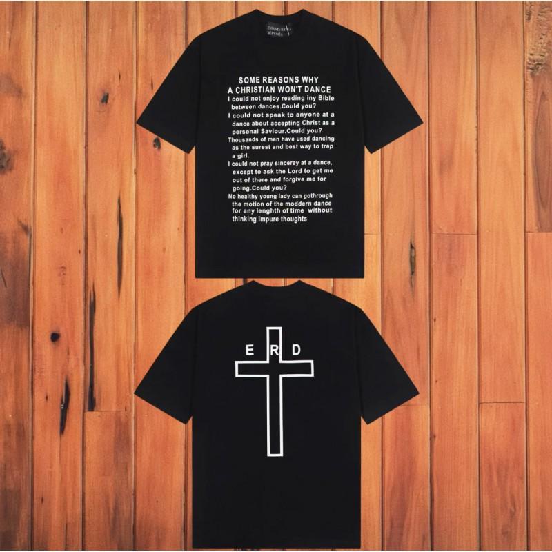 ERD Vintage Loose Fit Short Sleeve T-Shirt Men Women Couple Streetwear