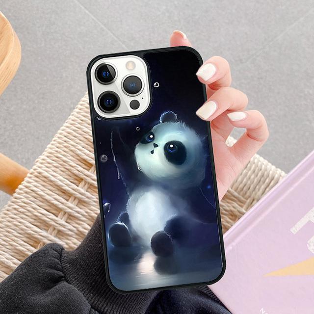 Милый Мультяшный Чехол-Панда для Apple iPhone 17 Air Pro Max Plus Coque Для iPhone 17 Air 14 15 16 13 12 Max Чехол