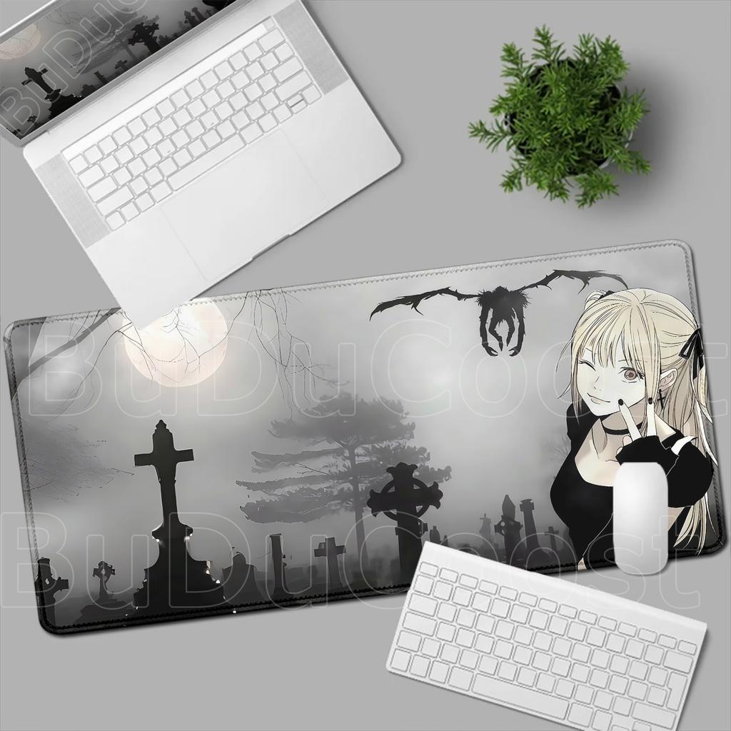 Новый настольный коврик Миса Аманэ Лайт Ягами Death Note Аниме Коврик для мыши Компьютерные Игроки Заблокированный край Коврик для мыши Игровой Киберспорт Клавиатурные коврики