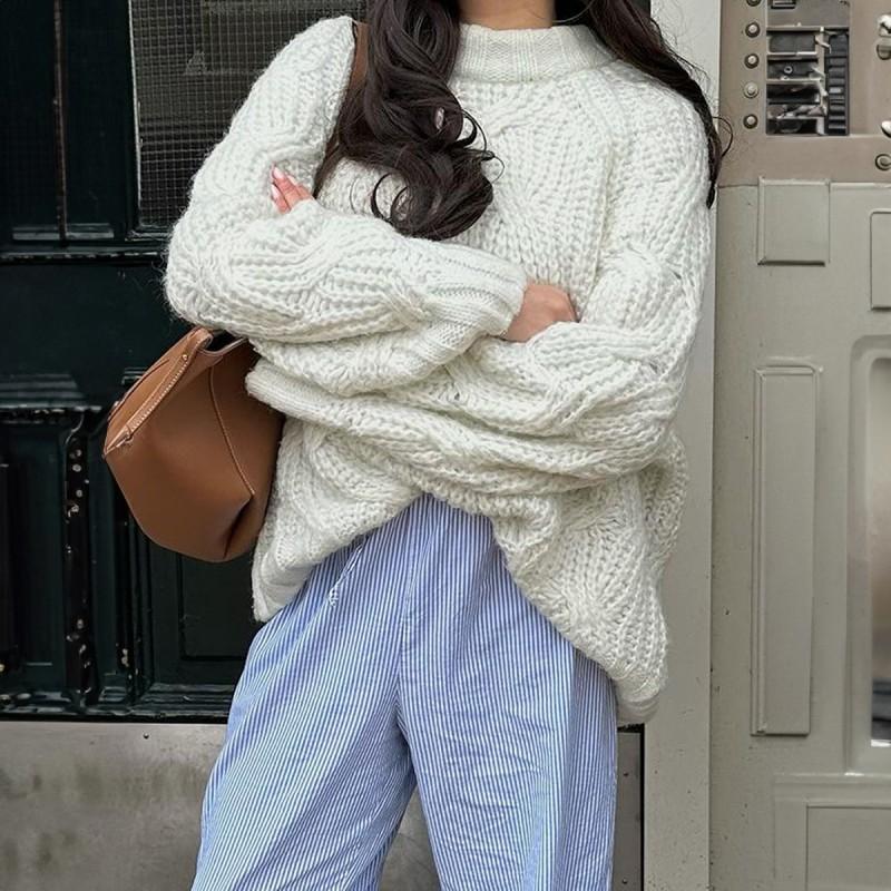 Womens Oversized Knit Cardigan Sweater Long Sleeve Loose Fit Winter Warm Coat Casual Daily Wear