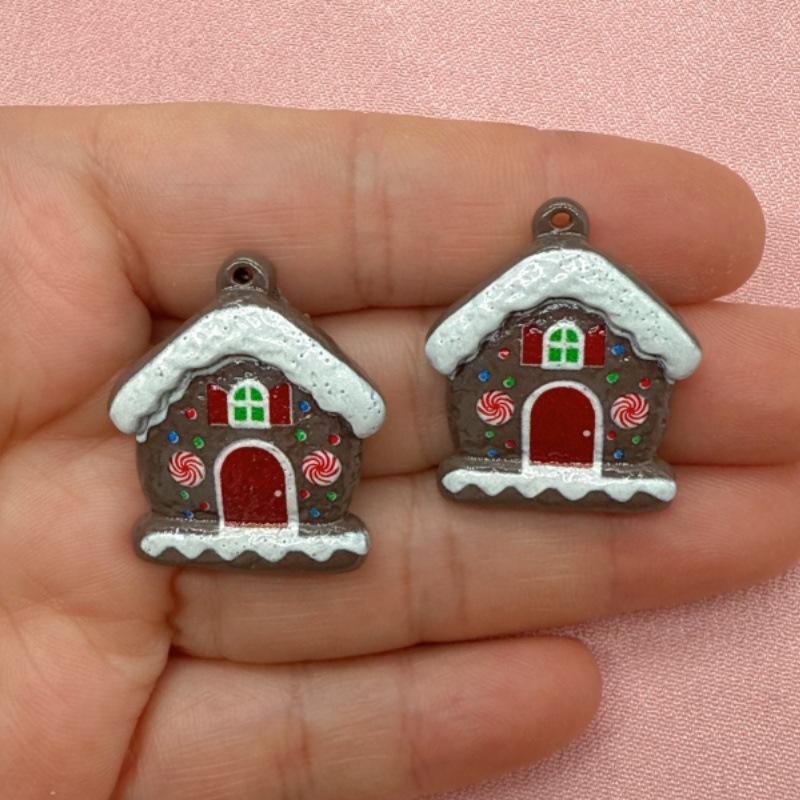 5 шт. Креативные смоляные рождественские подвески DIY для изготовления ювелирных изделий Серьги Бусины Ожерелья Брелоки Ювелирные украшения Аксессуары