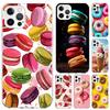 Чехол для телефона Macaron Ice Cream Cake Doughnut для Iphone 17 Air 16 15 Plus 14 13 Mini 12 11 Pro Max 16E 7 8 SE 2020 Мягкий Funda Prin