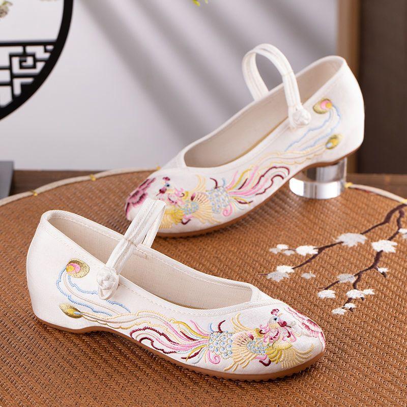 Женская обувь, древние ветровые туфли, обувь ханьфу, старая пекинская тканевая обувь, женская обувь с этнической ветровой вышивкой