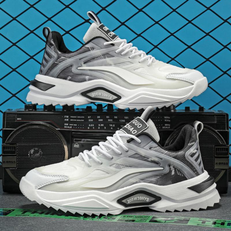 Men's Summer Breathable Versatile Men's Casual Niche Running Sports Inner Height Increase Dad Fashion Shoes