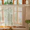 Короткая готовая занавеска Bu Baba из американской марли с кисточками для спальни, эркерного окна или двери.