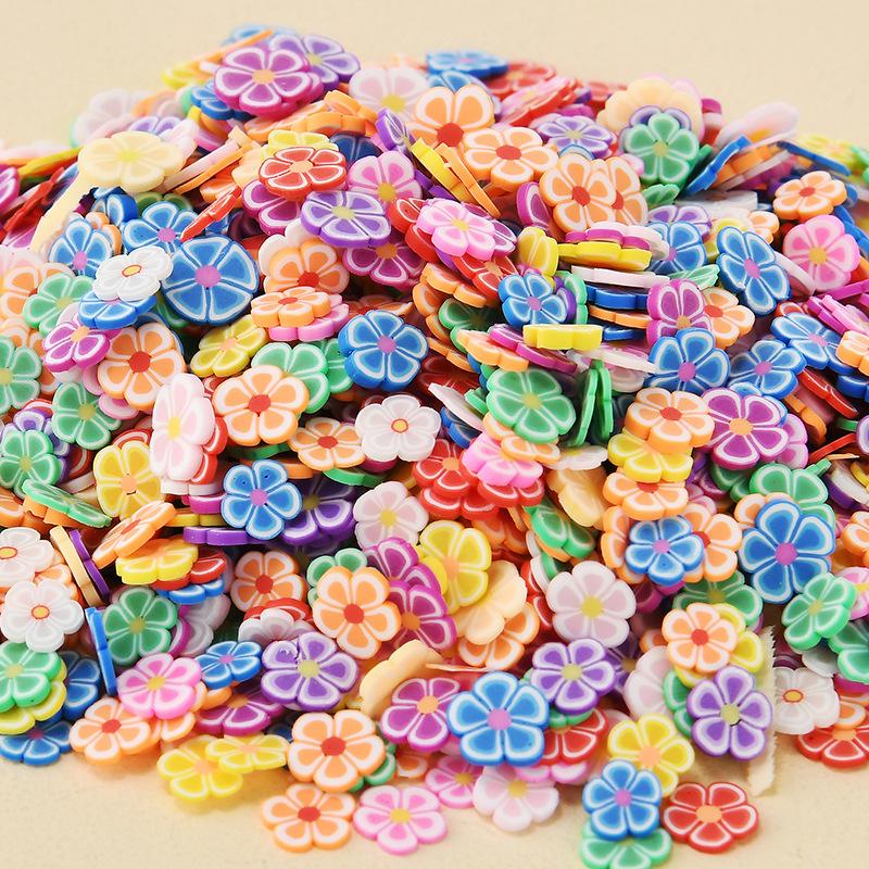 Plum Blossom Slices Soft Pottery Phone Case Beauty Stickers Nail Art DIY 5mm Small Flower Slices
