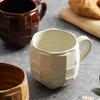 Japanese Style Ceramic Mugs 420ml Green/White Retro Rough Pottery Coffee Cup Office Household Breakfast Milk Juice Teacups Water