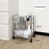 Miling 3-Tier Clear Acrylic Rolling Storage Cart
