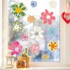Colorful Sun Catcher Window Stickers Rainbow Prisms Flower Butterfly Bee Floral Decals Waterproof Sunlight Cloud
