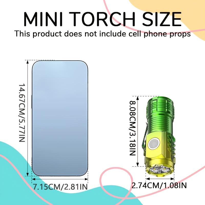 Перезаряжаемый фонарик с магнитной базой и задним зажимом, портативный АБС-материал для кемпинга, пеших походов, патрулирования, технического обслуживания, аварийных ситуаций, кемпинга