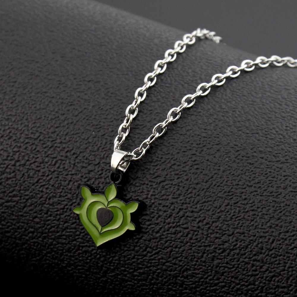 Genshin Impact кулон ожерелье подростковое милое аниме мультфильм призрак ожерелье из нержавеющей стали для мужчин женщин ювелирные аксессуары подарок