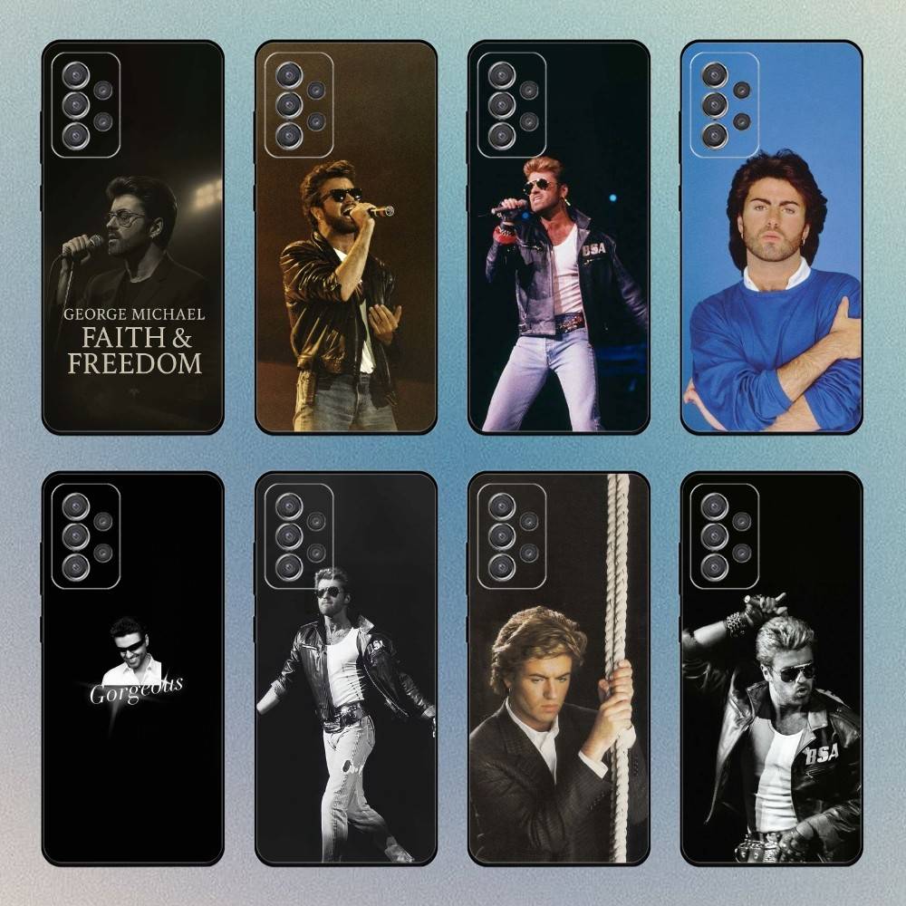 Чехол для телефона G-George Michael для Samsung S25, S24, S21, S22, S23, S30, Ultra, S20 Черный Мягкий Чехол