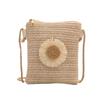 Cute Girl Flower Woven Bag Women's New Style Fashionable Small Fresh Small Square Bag Straw Woven Bag Crossbody Bag