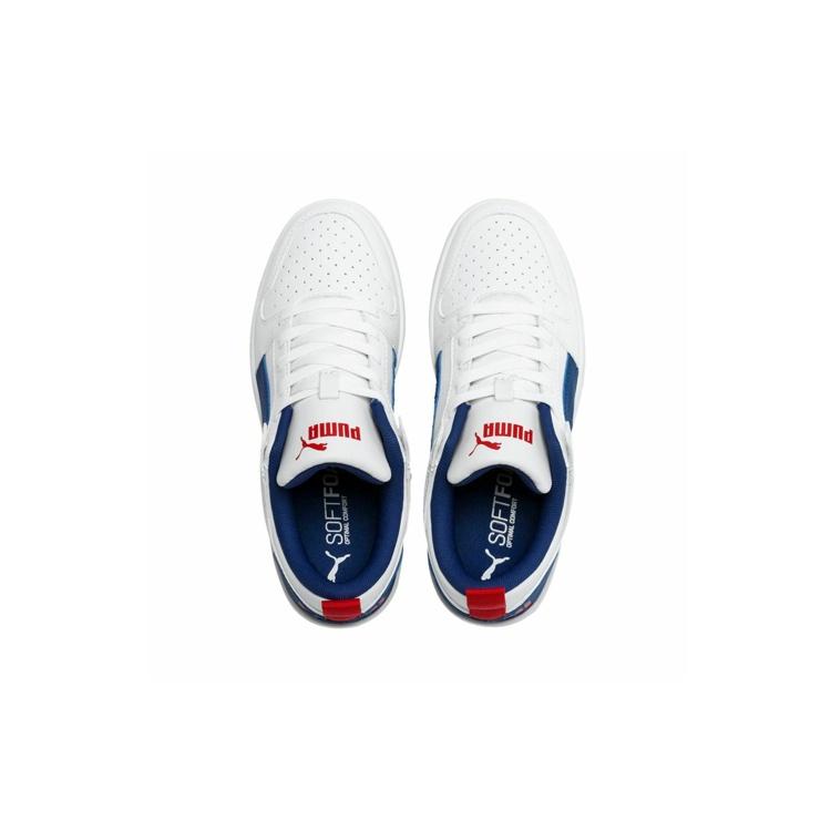 (GS) PUMA Rebound Layup Lo 'White Blue' Kids' 370490-05