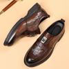 Fashion High Quality Brand Men's Genuine Leather Casual Shoes British Style Loafers Trendy Brown Men's Office Business Work Shoes