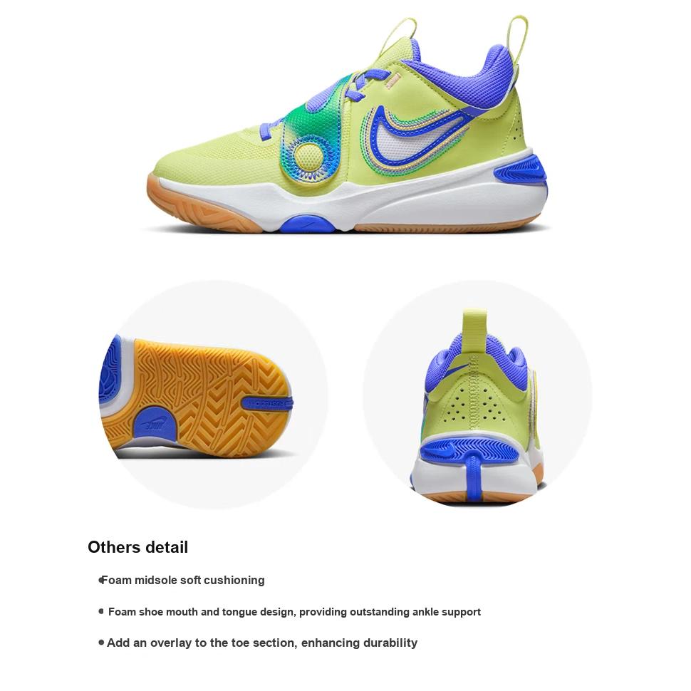 Nike Детские кроссовки Team Hustle D11 SE PS Luminous Green Ultramarine, средний нежно-розовый Stadium-Green Light-Ultramarine FN6676-300