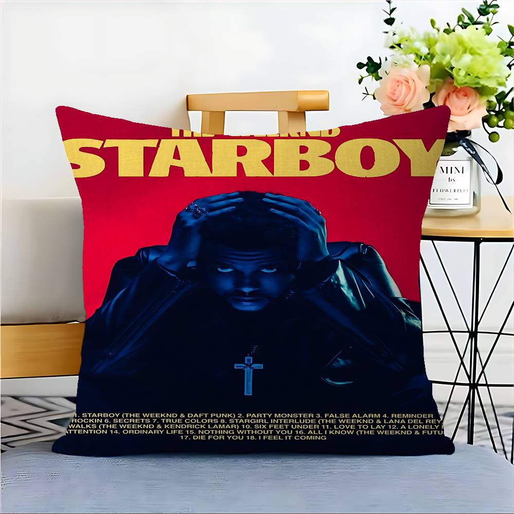 Подушка с изображением музыкальной звезды The Weeknd Чехол для подушки Автомобильная декоративная подушка для дивана Автомобиль Рождественский подарок 40x40см 45x45см
