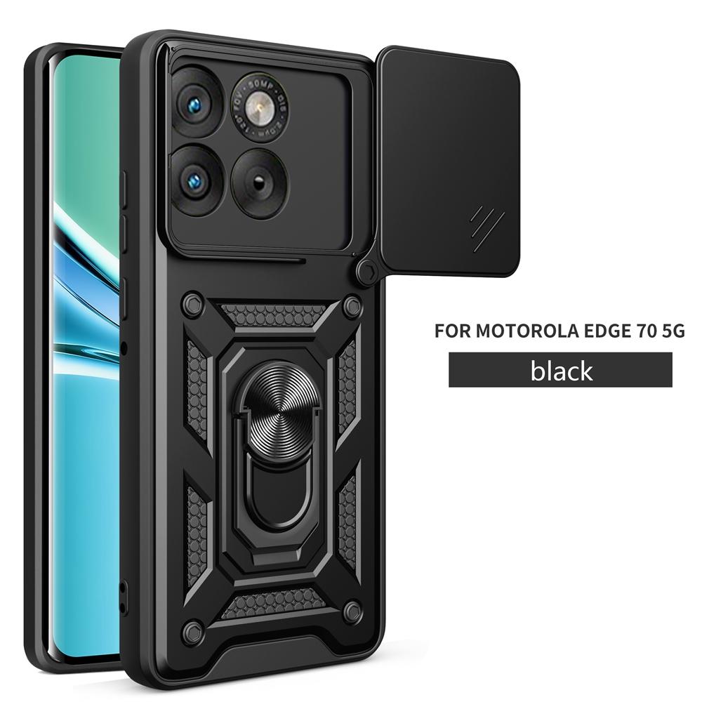 Для Motorola Moto Edge 70 5G Чехол Автомобильный Магнитный Держатель-Кольцо Бронированный Ударопрочный Чехол для Moto Edge70 Защитная Крышка для Объектива
