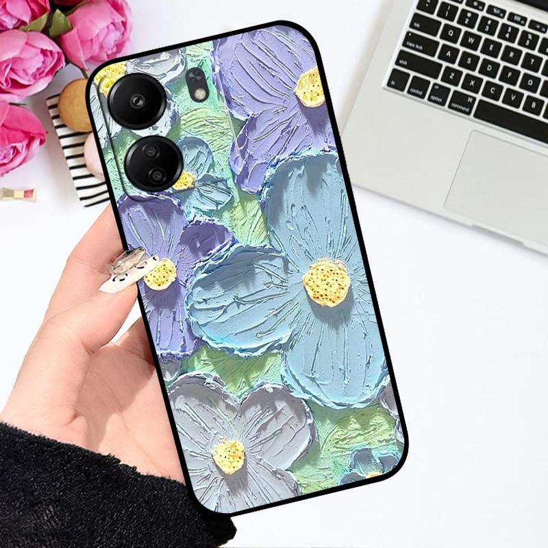 Чехол для Xiaomi Poco C65 Redmi 13C 4G Милый Мультяшный Чехол Мягкий Силиконовый Чехол для Телефона Для Xiaomi Redmi 13C Poco C65 C 65 Бампер