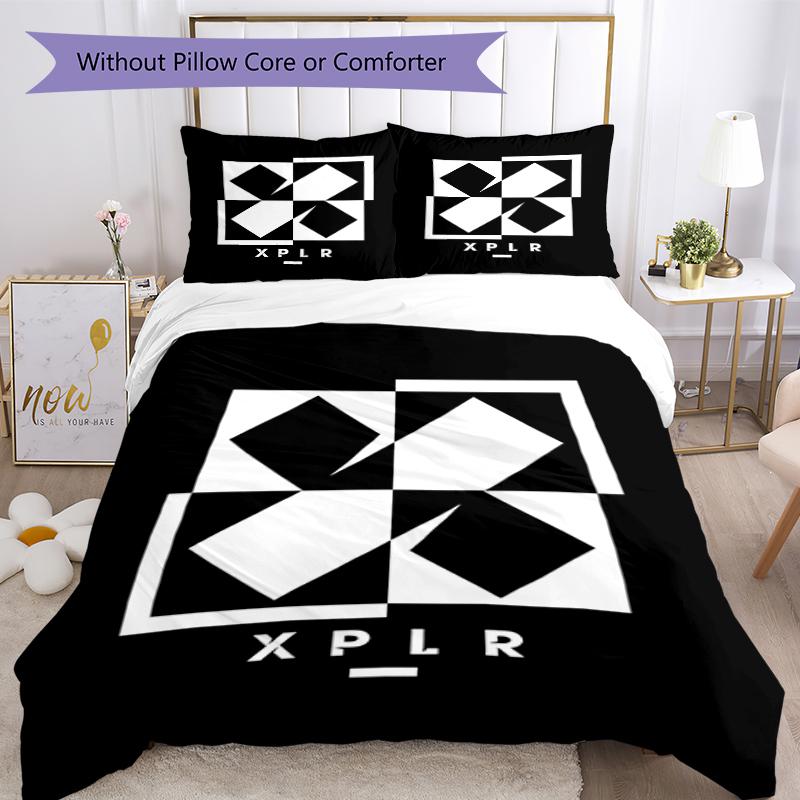3pcs Sam and Colby pattern bedding set duvet cover set includes duvet cover &pillowcases, perfect all season bedroom decoration & gift