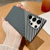Ultra Thin Carbon Fiber Texture Magnetic For Magsafe Case For Samsung S25 S24 S23 S22 Note 20 Ultra 10 Plus Hard PC Matte Cover