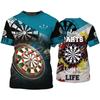 Cool Design Darts League T-shirt Men's Sport T-shirt 3D Darts Gift Print Fun Kids for Boys and Girls