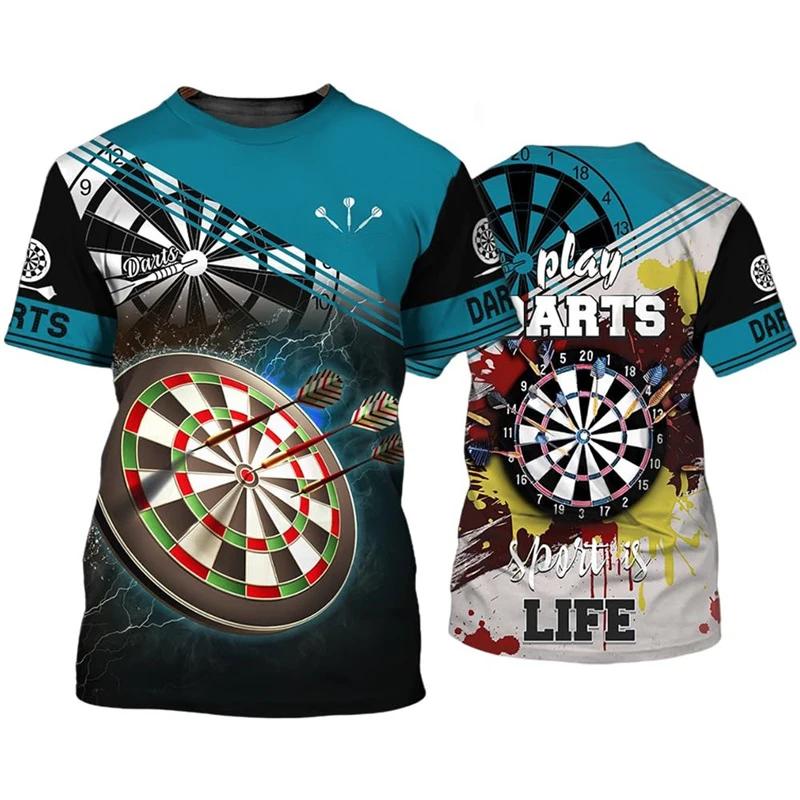 Cool Design Darts League T-shirt Men's Sport T-shirt 3D Darts Gift Print Fun Kids for Boys and Girls