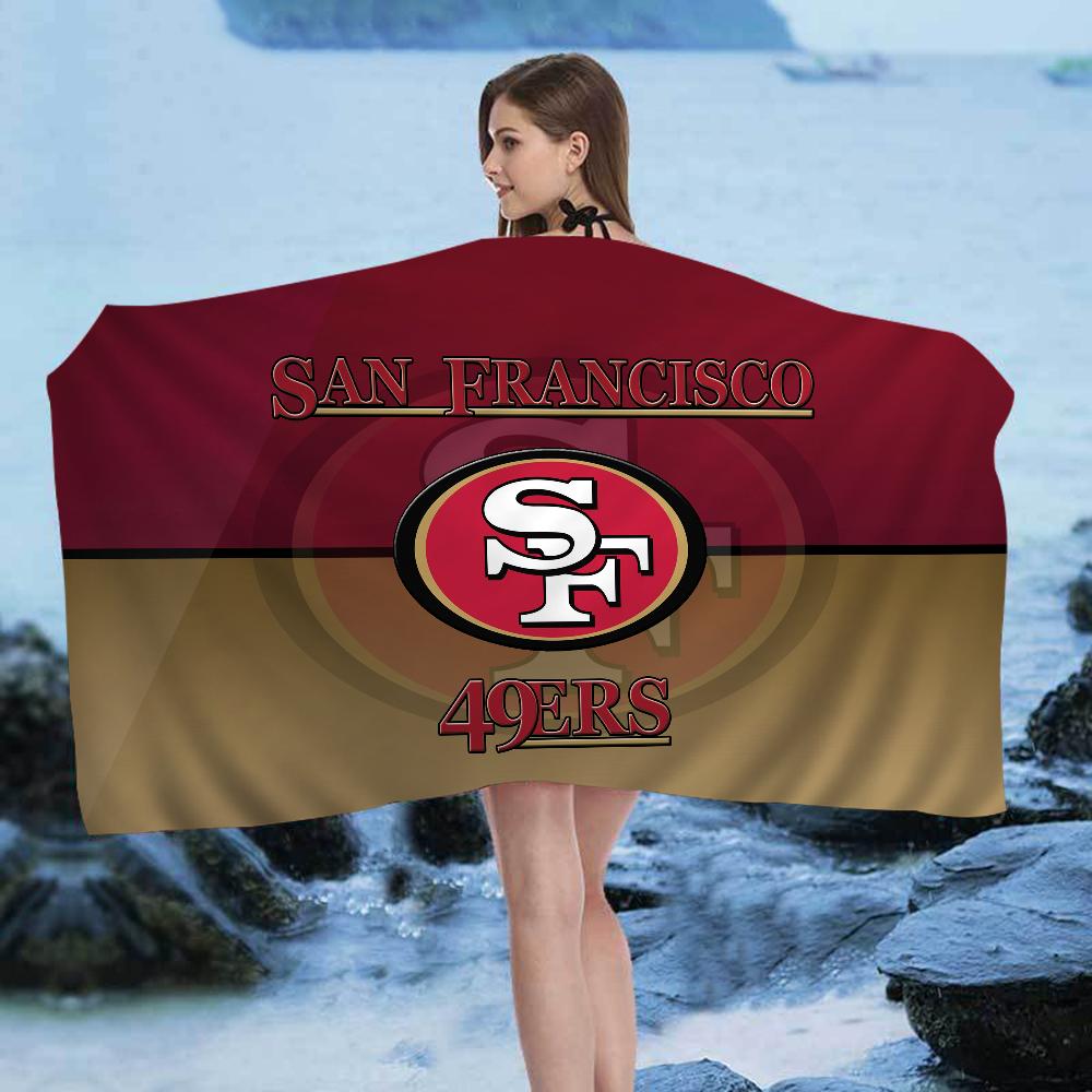 Сан-Франциско 49ers Команда Большие Микрофибровые Пляжные Полотенца Быстросохнущее Полотенце Песок Пляжные Полотенца Полотенце для Бассейна для Путешествий Пляж Бассейн Йога